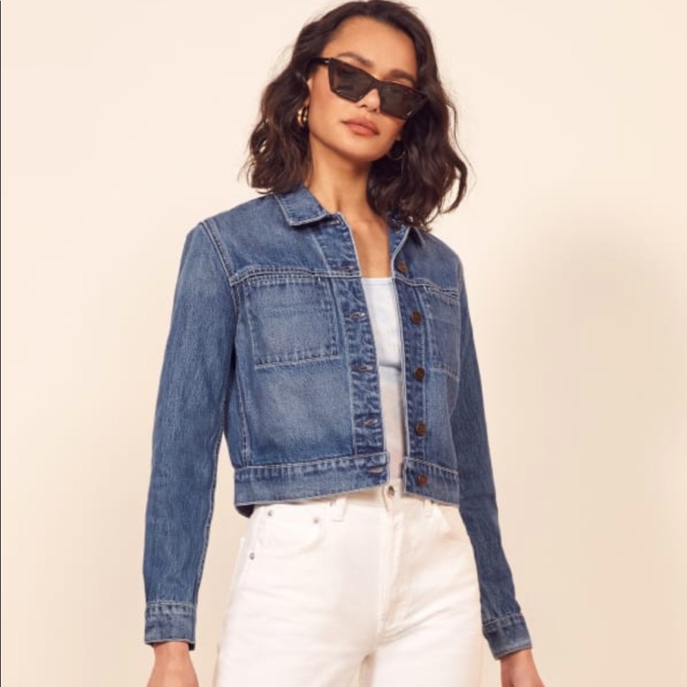 NWT Reformation denim jacket Flores wash
